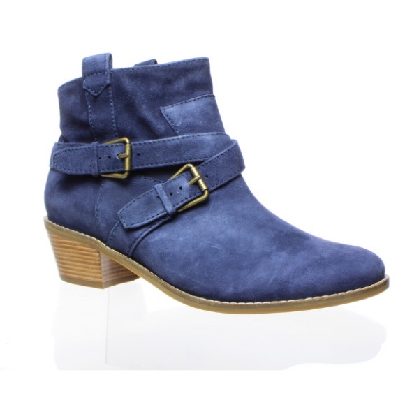 Cole Haan Shoes - Cole Haan Womens Jensynn Marine Blue Suede Ankle Boots